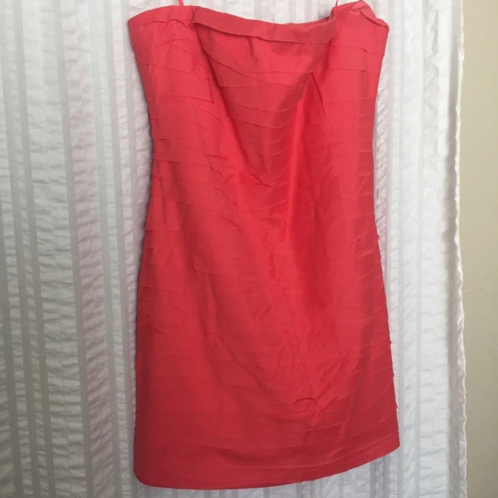 J Crew Factory Strapless Tiered Cutwave Dress